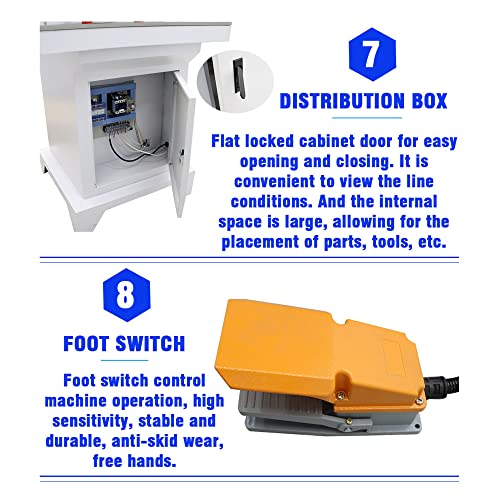 LGXEnzhuo 110V Pneumatic Hinge Boring Insertion Machine Single Head Hinge Drill Hinge Drilling Machine for Drilling Wardrobe Door Kitchen Cabinet - WoodArtSupply