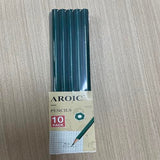 AROIC Wooden pencil, unsharpened, 2 HB soft, 10 count, pencil used in school teacher supplies, writing, painting, and sketching AROIC