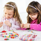Beads for Kids Crafts, 1100 Jewelry Making Kit Includes Scissor, String, Instruction and Accessories for Bracelet Making, Toys for Girls by Inscraft INSCRAFT
