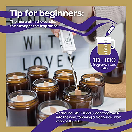 Roxy Epoxy DIY Candle Making Kit Gold - Complete Supplies Set to Make Your Own Candles - Includes 2lb Soy Wax, Candle Tins, Fragrances, Color Dyes, Roxy Epoxy