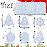 9 Styles Christmas Resin Molds, Rifanda Ornament Resin Mold Christmas Silicone Molds for Epoxy Resin for DIY Necklace Earrings Pendants, Epoxy Resin Rifanda