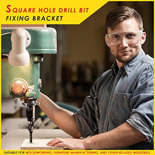 Square Hole Drill Bit Adapter for Drill Machine Accessory, Easy Installation and Disassembly, Mortising Attachment for Drill Press, Woodworking Suteng