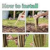 Jollybower 8x39IN Natural Bamboo Edging, Bamboo Garden Border Edging, Outdoor Landscape Edging for Decorative Garden, Patio Flower Garden Bed, Lawn, Jollybower