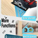 SHALL Rafter Square & Combination Square Tool Set, 7 Inch Aluminium-Alloy Carpenter Square & 16 Inch Zinc-Alloy Woodworking Framing Square Combo SHALL