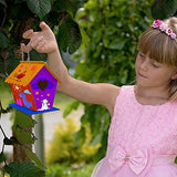 hapray 2 Pack Bird House Kit, DIY Birdhouse Kits, Wooden Crafts Arts for Children to Build and Paint (Includes Paints & Brushes) for Kids Girls Boys hapray