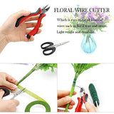 Floral Arrangement Kit,17 Pieces Flower Tools Include Floral Wire Cutter Scissor Floral Tape 22 Gauge Paddle Wire 26 Gauge Stem Wire Pearl Corsage West Bay