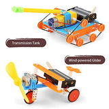 STEM Science Kits for Kids 5-8 8-12, Robot Building Kit, Build a Car Crafts for Boys, Engineering Activities Electronic Toys, Electric Science WESAYEE
