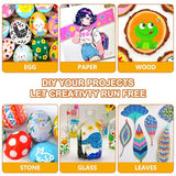 Oficrafted 60 Colors Dual Tip Acrylic Paint Pens Markers, Premium Acrylic Paint Markers with Brush and Fine Tip, Acrylic Paint Pens for Rock Oficrafted