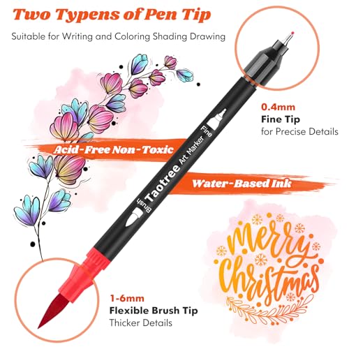 Taotree 24 Fineliner Color Pens Set & 32-Color Neon