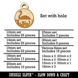 Nessie Loch Ness Monster Mini Wood Shape Charms Jewelry DIY Craft - 14mm (26pcs) - with Hole Sniggle Sloth