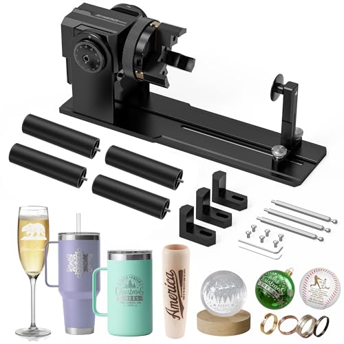 ATOMSTACK A12 PRO All-in-One Kit(Delux), Include12W Laser Engraver, Air Assist & Honeycomb for Laser Cutter Machine, R1 V2 Laser Rotary Chuck, Laser ATOMSTACK