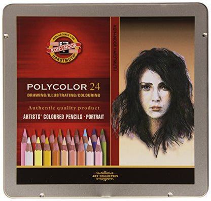 KOH-I-NOOR Polycolor Portrait Artist's Coloured Pencils (Set of 24) - WoodArtSupply