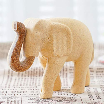 EXCEART Painting Wooden Elephant Figurine Unfinished Wood Elephant Toy Paintable Animal Crafts Developmental Toy DIY Arts Crafts Supplies for Kids