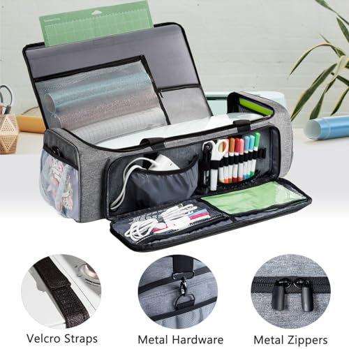 IMAGINING Carrying Case Bag Compatible with Cricut Maker, Maker 3, Explore Air 2, Explore 3, Large Opening Cricut Storage for Cricut Accessories and - WoodArtSupply