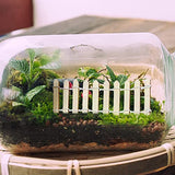 Prsildan 40 Inches Miniature Fairy Garden Fence, DIY Wood Picket Fence Mini Ornament for Dollhouse Home Garden Prsildan