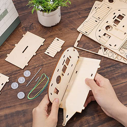 INFUNLY DIY Stem Kit Bird House Kit Camper Bird House Kit Wooden Birdhouses Set Grocery Store Design Educational DIY Carpentry Construction Wood