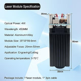 LASER TREE Laser Engraver Module, 20W Laser Engraving Cutting Module, 4W Optical Power Laser Head, Adjustable Focal, 450nm Laser Head for Laser LASER TREE