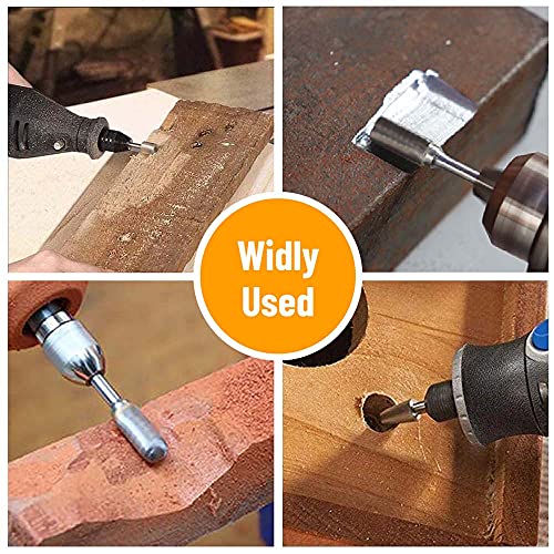 Double Cut Tungsten Carbide Carving Bits for Rotary Tool, 10 Pcs Rotary Burr Set with 1/8 inch Shank and 1/4 inch Grinding Head for DIY, Woodworking, shengbenhao