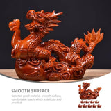EXCEART 1pcs Wooden Chinese Fengshui Dragon Figurine Statue 10cm Mini 2024 Year of The Dragon Gift Chinese Zodiac Dragon Figurines Wood Hand Carved EXCEART