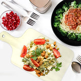 6Pcs Unfinished Wood Cutting Boards for Crafts with Handle & Hole, Thin Blank Wooden Pieces for Signs Cutout Crafting Painting, Small Natural Serving SNOMEL