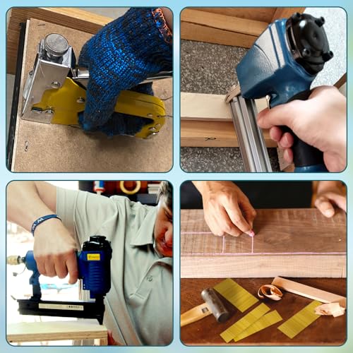 Toicann 23 Gauge Pin Nails (5/8",3/4",1",1-3/8") 4000 pcs Copper Plated Headless Pinner Nails for 23 GA Pneumatic or Electric Pinner or Pin nail gun, Toicann