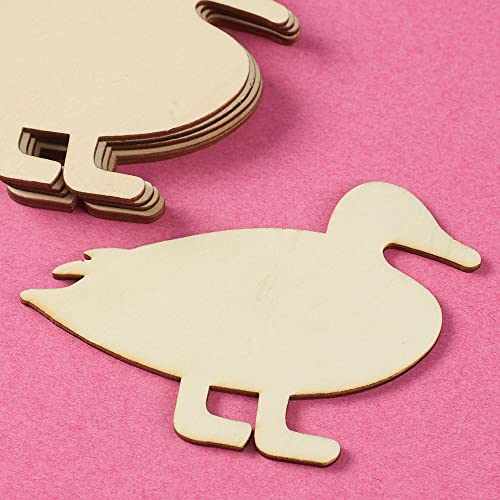 Pack of 24 Unfinished Wooden Duck Cutouts - Blank Wood Cutouts are Ready for DIY Kids Crafts, Activities, and Decor from Factory Direct Craft Factory Direct Craft