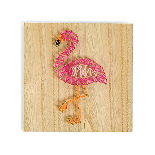 Fun Express DIY Flamingo String Art Kit (Includes Wood Base, Hardware and String) DIY Crafts for Kids and Adults - WoodArtSupply