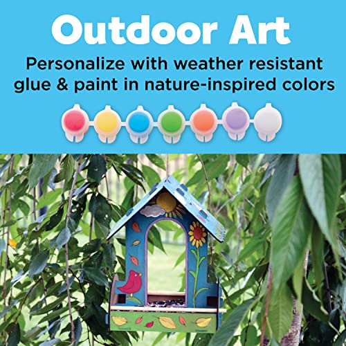 Creativity for Kids Build and Paint Bird Feeder Wood Craft Kit - DIY Bird House Kit for Children, Outdoor Activities for Kids Age - WoodArtSupply