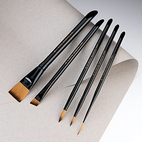 Royal & Langnickel Majestic Deluxe Watercolor Artist Brush Set, 5-Piece Royal and Langnickel