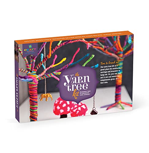 Craft-tastic – Yarn Tree Kit – Craft Kit Makes One 18" Tall Jewelry Organizer Craft-tastic