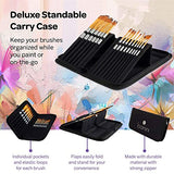 Acrylic Paint Brushes Set of 15, with Paint Set Included with 24 Acrylic Paints LOOMINI