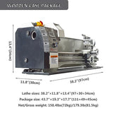 INTSUPERMAI Metal Lathe 8"X24" Mini Metal Lathe 1100W Benchtop Metal Lathe Inch Thread Wood Metal Lathe Variable Speed Lathe INTSUPERMAI