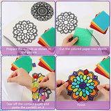 18 Pack Color Mandala Window Clings DIY Stained Glass Kits Suncatchers for Windows Arts and Crafts DIY Kit for Adults Mandala Sun Catcher for Tinlade