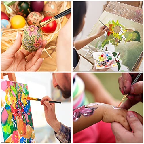 ESRICH Acrylic Paint Brushes Set, 16Packs/160Pcs, Nylon Brush Head, Suitable for Acrylic,Oil,Watercolor,Rock Body Face Nail Art,Perfect Suit of Art ESRICH