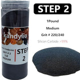 Kandylio Rock Tumbler Grit Kit 4 Lbs. 4-Steps Rock Tumbling Grit and Polish Refill,Polish Up to 30 lbs. of Rocks, Rock Polishing Grit Media for Any Kandylio