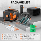 Laser Level GOCHIFIX Self Leveling Cross Line Laser 100ft Green Cross Laser Level with Manual Mode IP54 Waterproof for Picture Hanging and GOCHIFIX