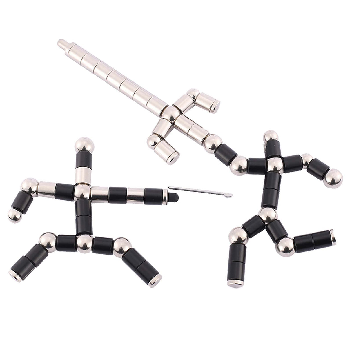 Fidget Pen Decompression Magnetic Metal Pen, Toy Pen Relieving Stress Build Various of Shapes, Strato Pen Multifunctional Deformable Magnet Writing Lafoxla
