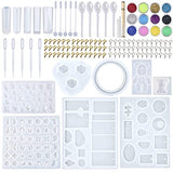 EuTengHao 229Pcs DIY Jewelry Casting Molds Tools Set More Than 120 Designs Contains 8 Silicone Jewelry Resin with 70 Designs,1 Earring Molds with 25 EuTengHao