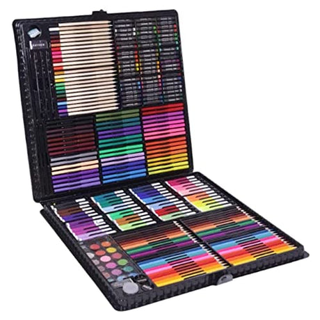 RMENST Art Supplies, 258 Pieces Deluxe Art Set, Portable Art Case Painting Kit, Colored Pencils, Watercolor Paint, Creative Gift, for Kids, Adults RMENST