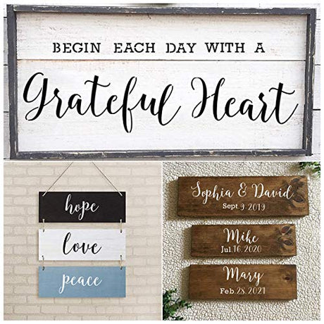 Letter Stencils for Painting on Wood - 42 Pack Large Alphabet Stencil Templates with Numbers and Signs, Reusable Letters and Numbers Stencils in 2 REOLAN