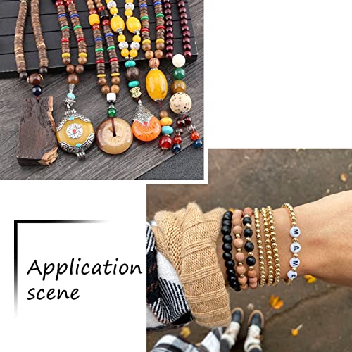 Pandahall 200pcs Large Hole Natural Unfinished Wood Round Beads 4 Sizes Undyed Wooden European Globe Beads for DIY Pendants Bracelets Necklaces PH PandaHall