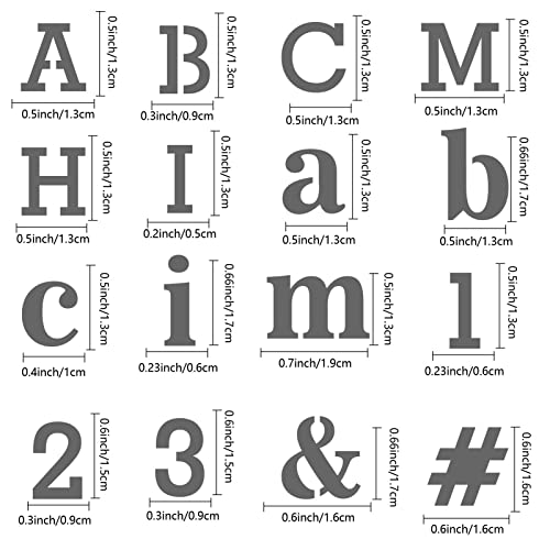 GORGECRAFT Metal Letter Stencil Stainless Steel Lettering Alphabet Symbol Painting Template Journal Tool for Painting, Wood Burning, Pyrography and GORGECRAFT