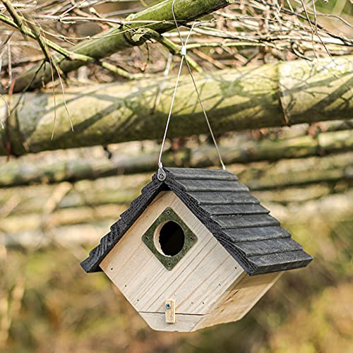 Bird House Bird House for Outside,Outdoor Bird Houses, Natural Wooden Bird Hut Clearance Bluebird Finch Cardinals Hanger Birdhouse for Garden CLACKIBUKVYZ