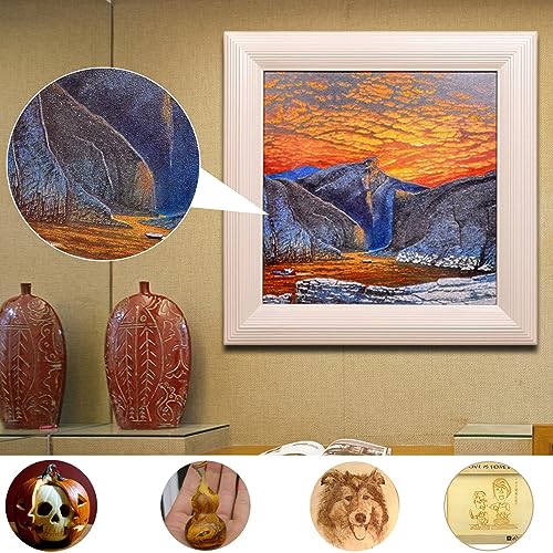 53-Piece Wood Burning Kit Professional Soldering Iron Tips & DIY Drawing Template Carving, Engraving, Craft Tools, Stencils, and Wood Burning TITA-DONG