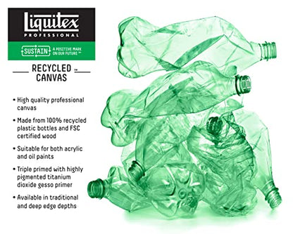 Liquitex Recycled Canvas, Traditional, 8" x 10", White - WoodArtSupply