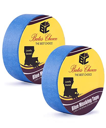 Bates- Painters Tape, 1.4 inch Paint Tape, 2 Pack, 38 Yards, 76 Yards in Total Painting Tape, Masking Tape, Blue Masking Tape, Wall Safe Tape, Paint - WoodArtSupply