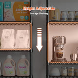 REIBII Wire Shelving Rack 5-Tier Metal Shelves for Storage Adjustable Garage Shelving Heavy Duty Storage Shelves for Storage Rack, 24" W X 14" D X REIBII