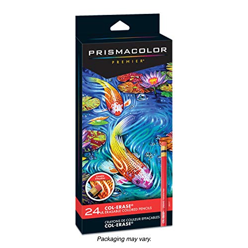 Prismacolor Col-Erase Erasable Colored Pencils, 24 Pack Prismacolor