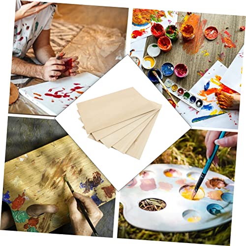 KALLORY 5pcs Board Basswood Carving Blocks Nativity Craft Blank Wood Slices Plywood for Engraving Unfinished Wood Blocks Plywood Squares Wood Veneer KALLORY