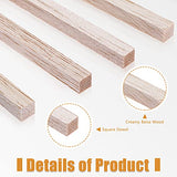 Wood Strips Balsa Square Wooden Dowels 1/4 Inch Square Dowel Rods 12 Inch Long Hardwood Square Dowel Unfinished Wood Sticks Wooden Dowel Sticks Timtin